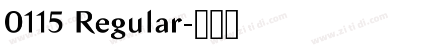 0115 Regular字体转换